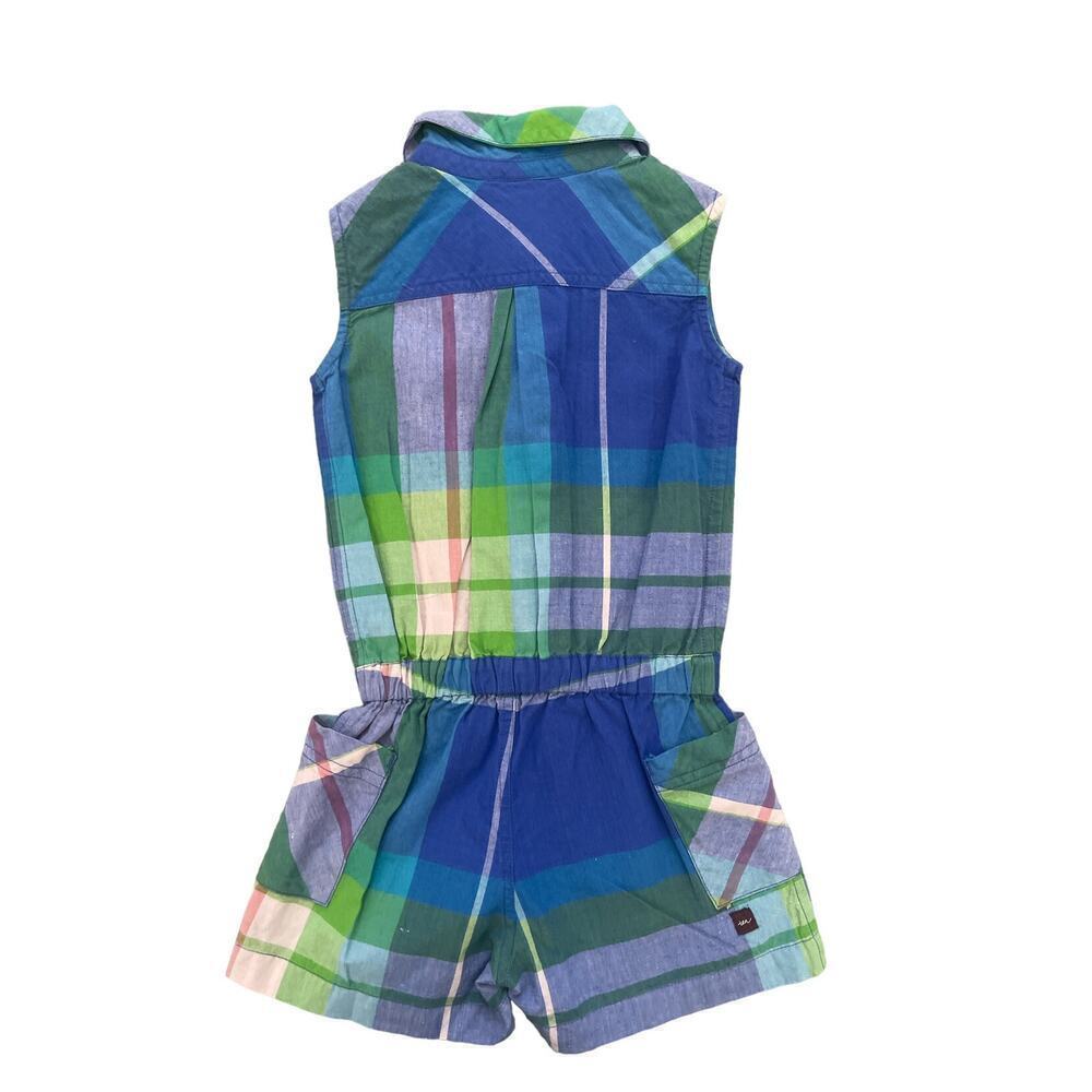 Tea Collection Madras Plaid Romper 2 - Picture 4 of 5
